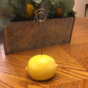 Lemon table holder number or picture holder